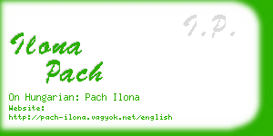 ilona pach business card